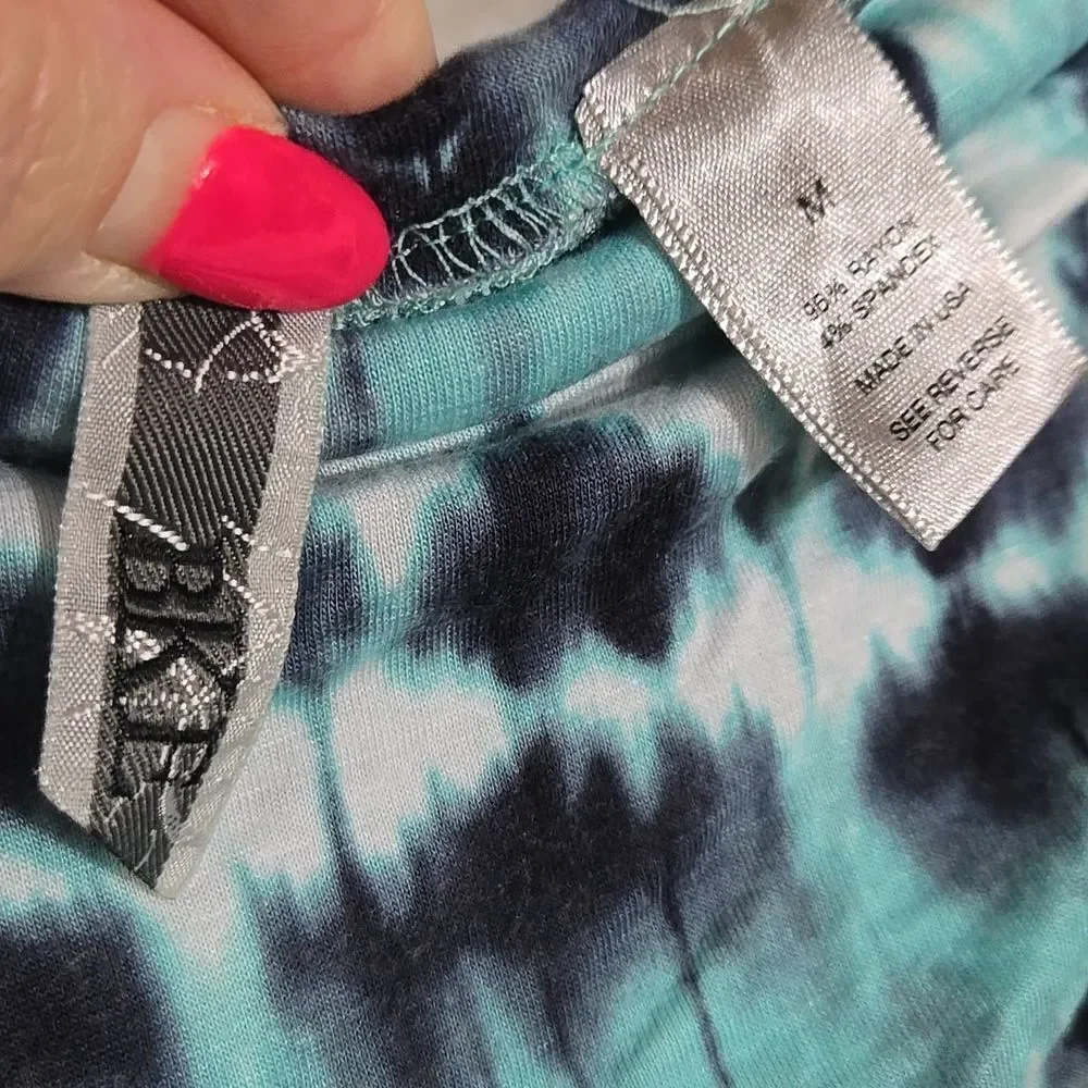 Buckle BKE Aqua Tie Dye Midi Skirt Flowy Soft Jersey Knit Comfy Boho Festival